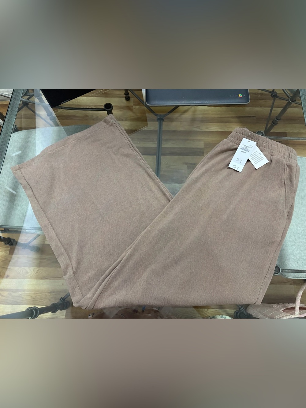 Abercrombie & Fitch Wide-Leg Lounge Pants in Taupe - M